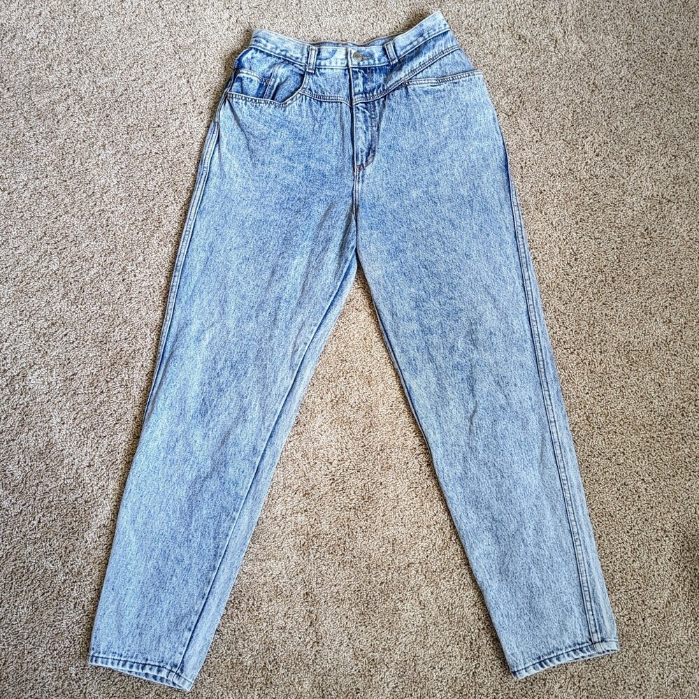 80s Vintage PS Gitano Acid Wash 100% Cotton Mom Jeans Est Sz 6-8